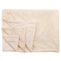Heart Cream Textured Beige Blanket