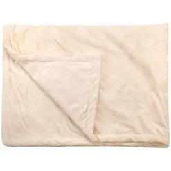 Heart Cream Textured Beige Blanket