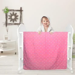 Heart Pink Embossed Baby XL Muslin Blanket