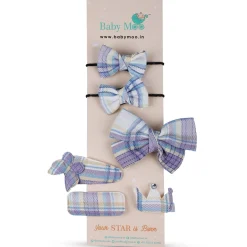Hecuba Bows Hair Clips Set 6 Pcs - Purple
