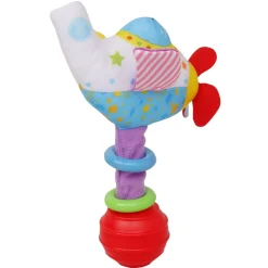 Helicopter Blue Handheld Rattle