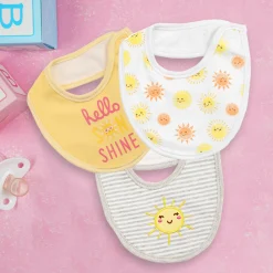 Hello Sunshine Yellow 3 Pk Bibs