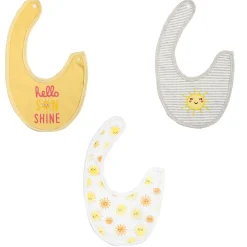 Hello Sunshine Yellow 3 Pk Bibs