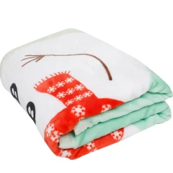 Hello Winter Mint Green Two-Ply Blanket