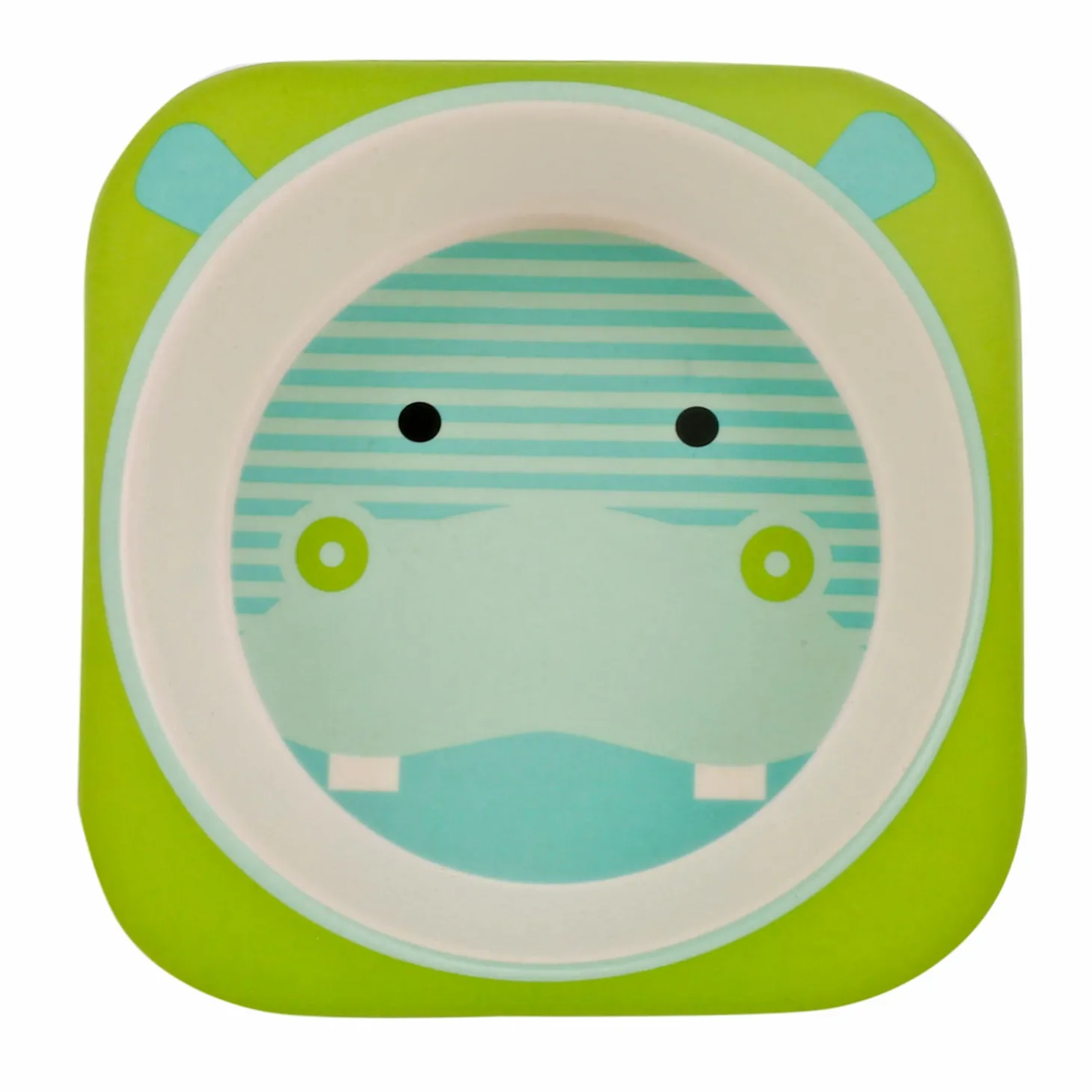 Hippo Green And Turquoise Bamboo Fiber Dinner Set Large