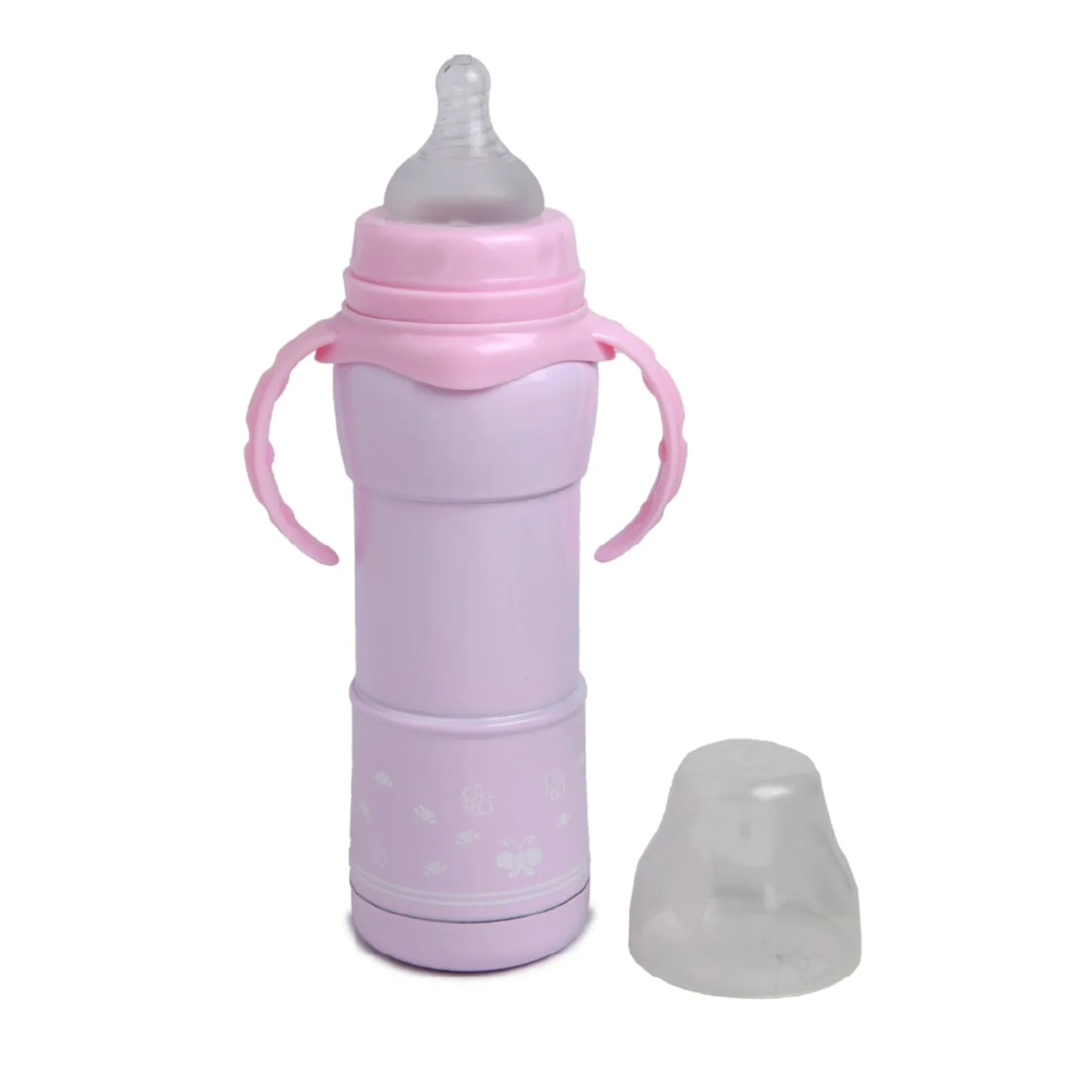 Hold Me With 2 Hands 240 ml Feeding Bottle Pink