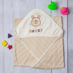 Hooded Wrapper 100% Cotton I Love My Daddy Multicolour