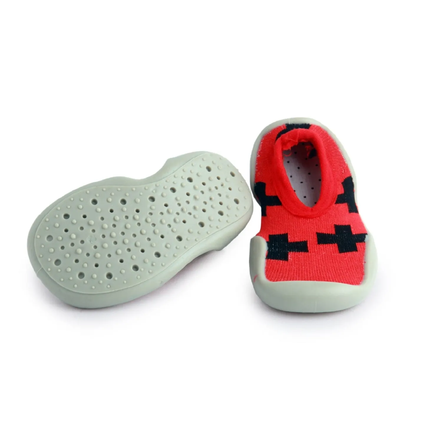 Hot Cross Buns Red Slip-On Shoes