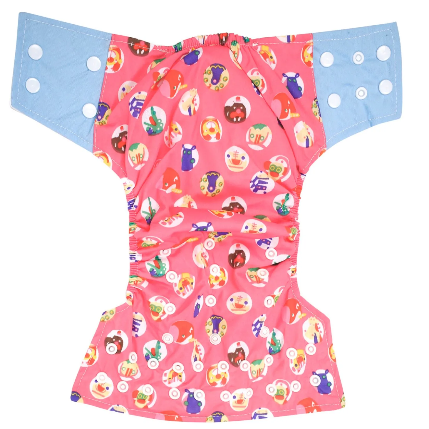 I Love Animals Blue And Pink Reusable Diaper