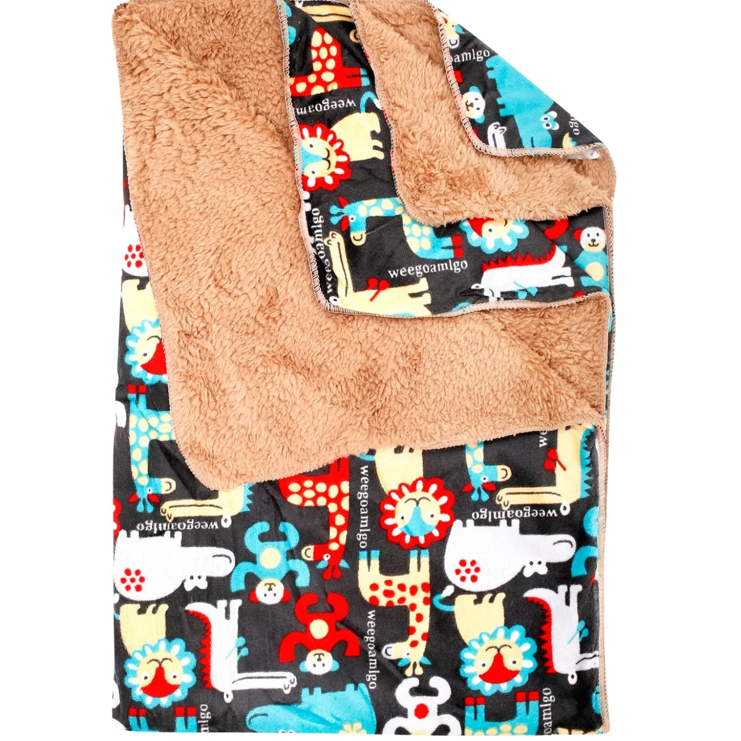 I Love Animals Brown And Black Blanket