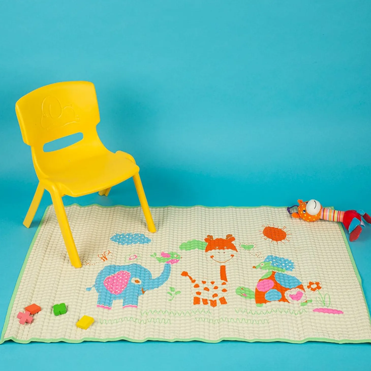 I Love Animals Green Air Filled Waterproof Massage Mat