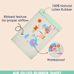 I Love Animals Green Air Filled Waterproof Massage Mat
