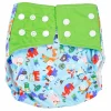 I Love Animals Green And Blue Reusable Diaper