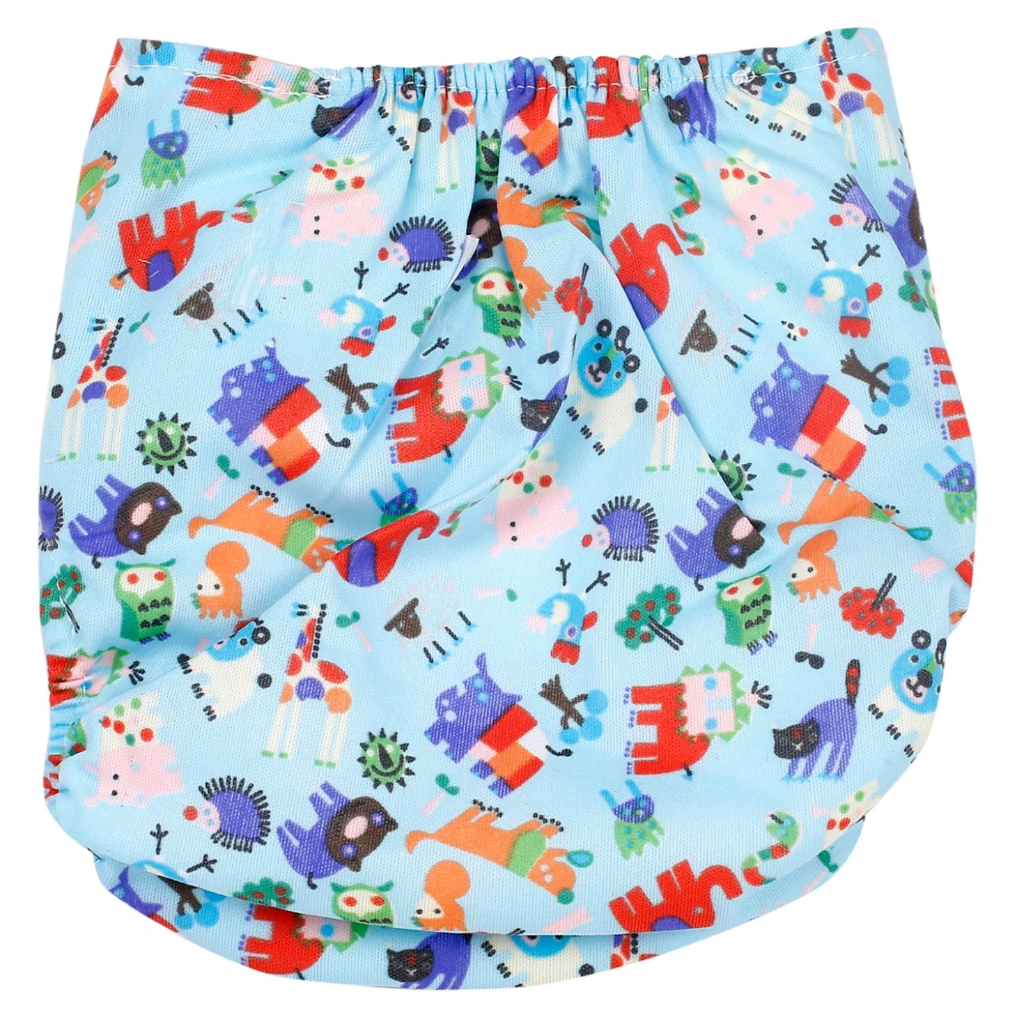 I Love Animals Green And Blue Reusable Diaper