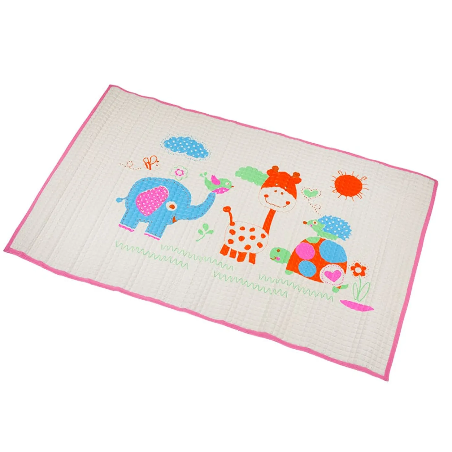 I Love Animals Pink Air Filled Waterproof Massage Mat