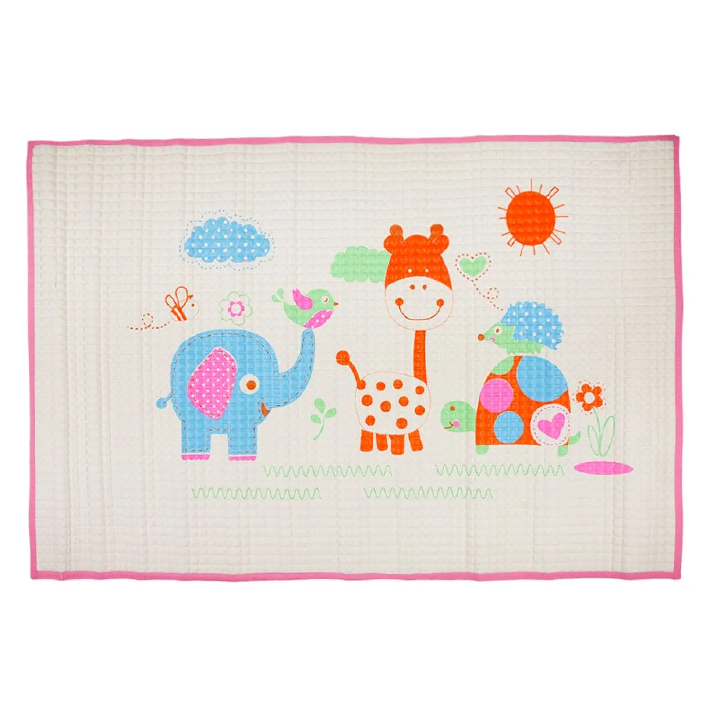 I Love Animals Pink Air Filled Waterproof Massage Mat