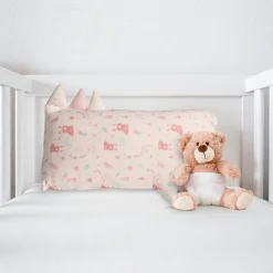 I Love Animals Pink Pillow