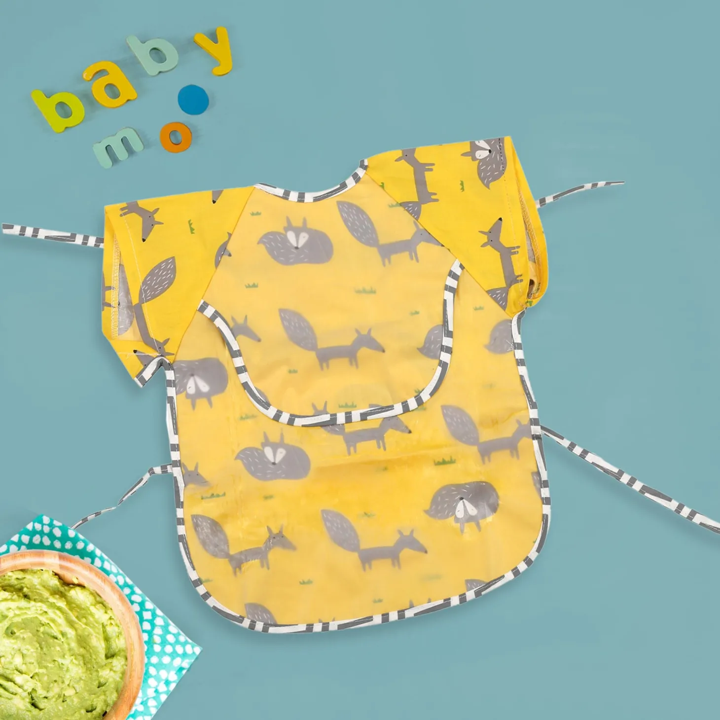 I Love Animals Yellow Wear Me Bib