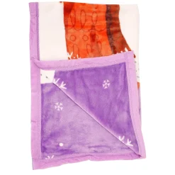 I Love Rabbits Purple Two-Ply Blanket