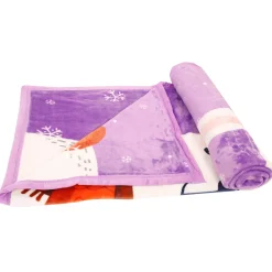 I Love Rabbits Purple Two-Ply Blanket