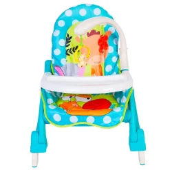 2 In 1 Rocker Cum Feeding Chair 20 Kg Polka Dot Blue