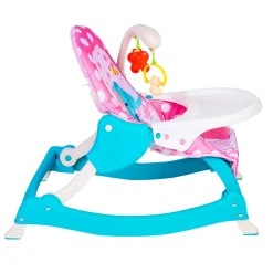 2 In 1 Rocker Cum Feeding Chair 20 Kg Polka Dot Pink
