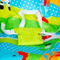 Infant To Toddler Happy Baby Bouncer With Hanging Toys Green