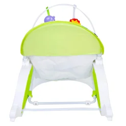 Infant To Toddler Happy Baby Bouncer With Hanging Toys Green