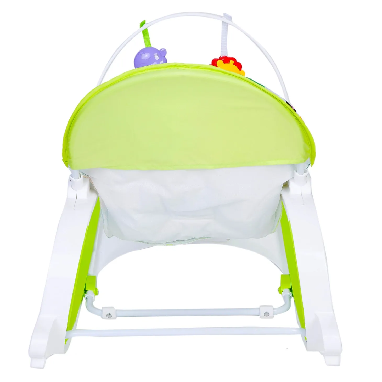 Infant To Toddler Happy Baby Bouncer With Hanging Toys Green