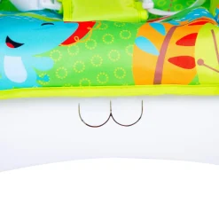 Infant To Toddler Happy Baby Bouncer With Hanging Toys Green