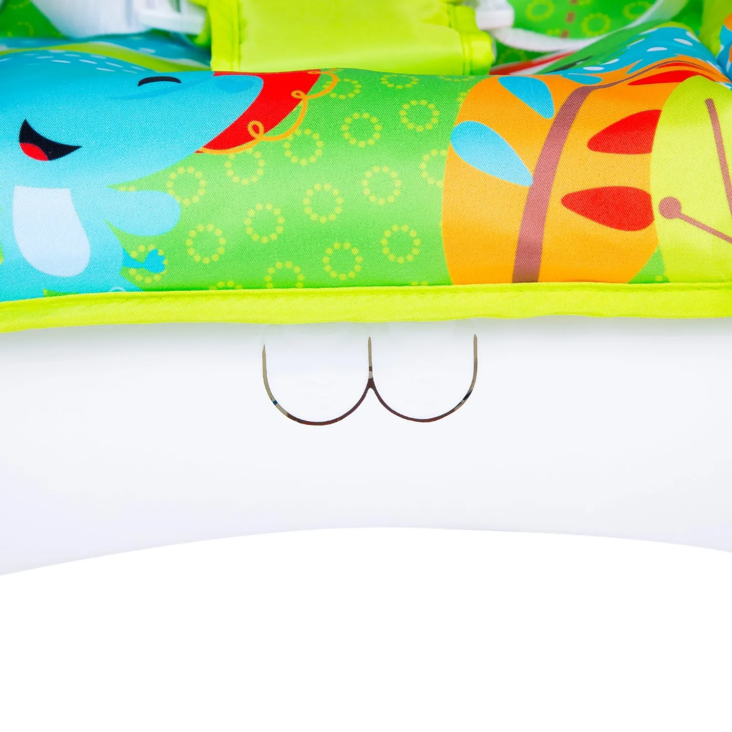 Infant To Toddler Happy Baby Bouncer With Hanging Toys Green