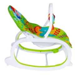 Infant To Toddler With Animals In Jungle Happy Baby Bouncer With Hanging Toys Green