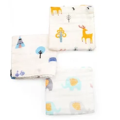 Into The Wild Multicolour 3 Pk Large Muslin Napkin