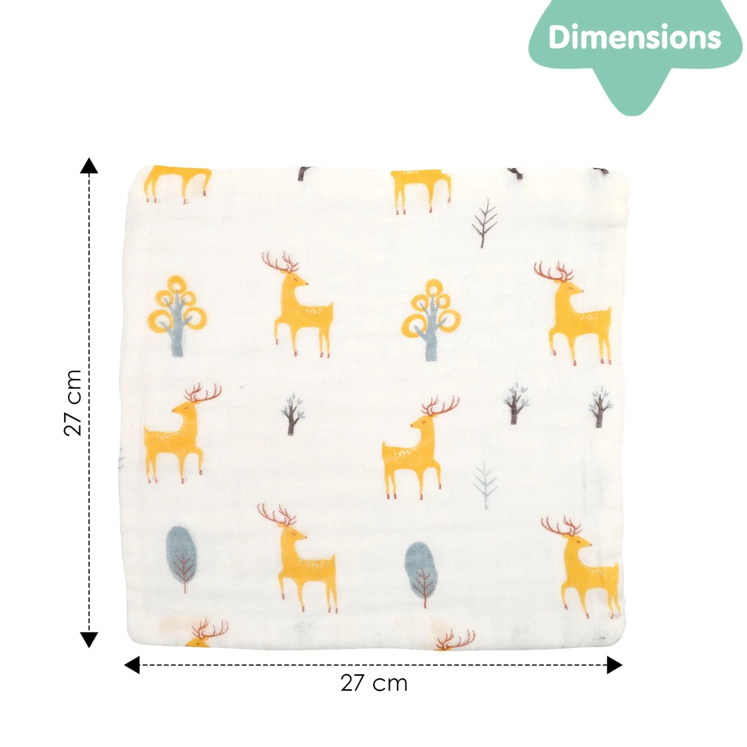 Into The Wild Multicolour 3 Pk Large Muslin Napkin