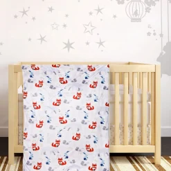 Jumping Rabbit White Blanket