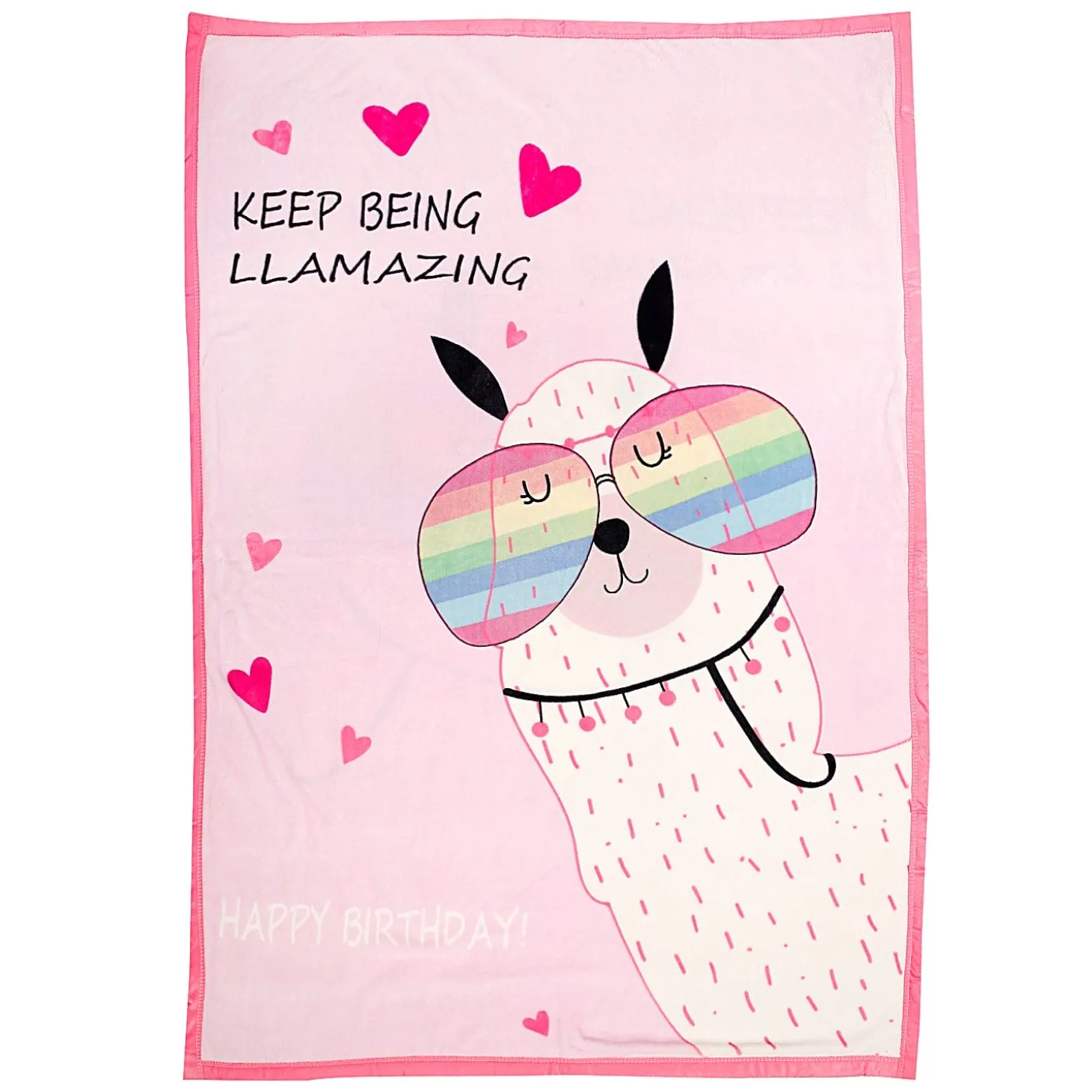 Keep Being Amazing Pink Two-Ply Blanket