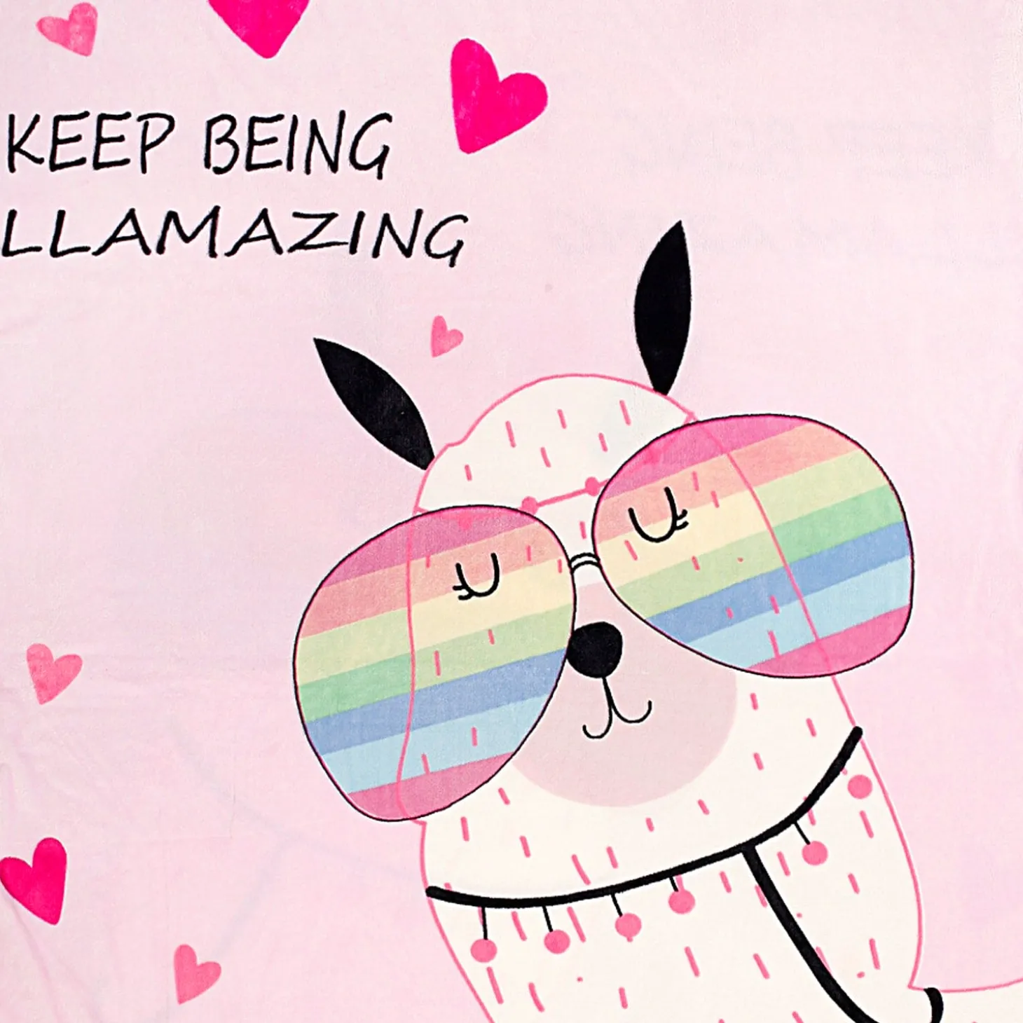 Keep Being Amazing Pink Two-Ply Blanket