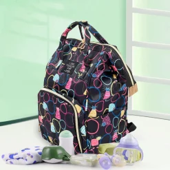 Kitty Black Diaper Bag