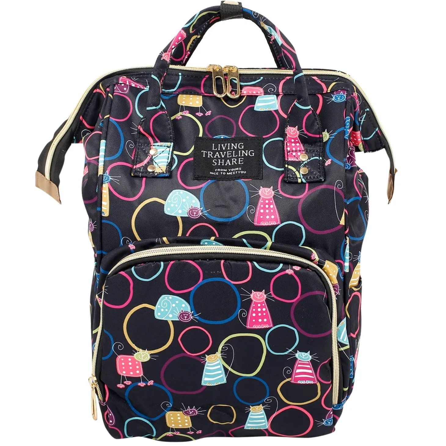 Kitty Black Diaper Bag