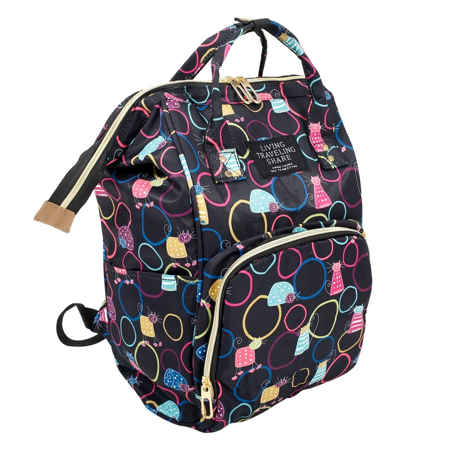 Kitty Black Diaper Bag