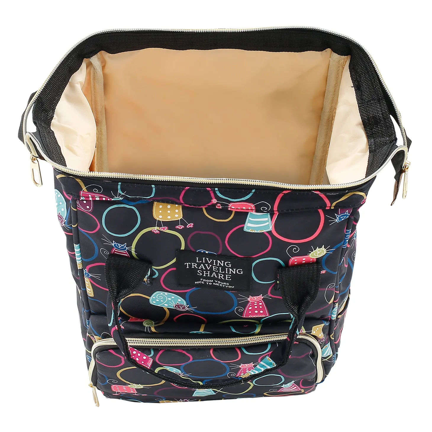 Kitty Black Diaper Bag