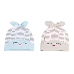 Kitty Blue, Beige 2 Pk Caps