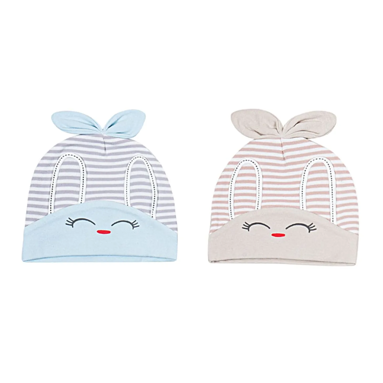 Kitty Blue, Beige 2 Pk Caps