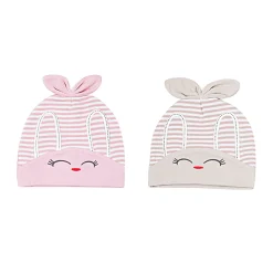 Kitty Pink, Beige 2 Pk Caps