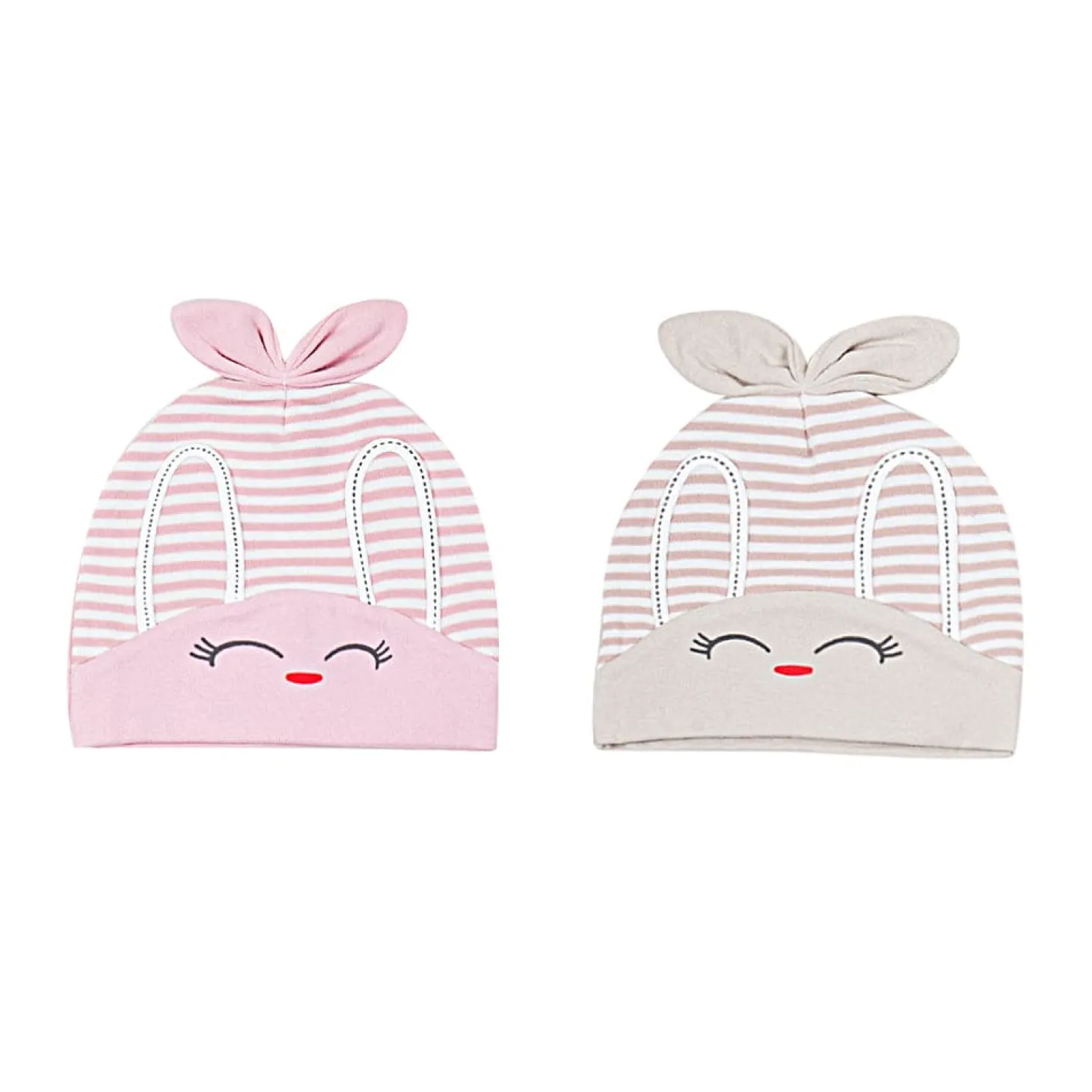 Kitty Pink, Beige 2 Pk Caps