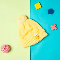 Knit Woollen Cap Honey Bee Yellow