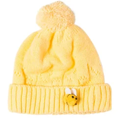 Knit Woollen Cap Honey Bee Yellow