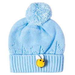 Knit Woollen Cap Honey Bee Blue