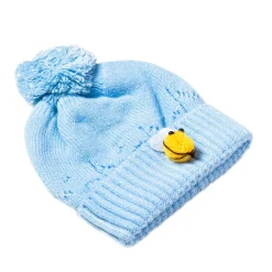 Knit Woollen Cap Honey Bee Blue