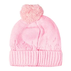 Knit Woollen Cap Honey Bee Pink